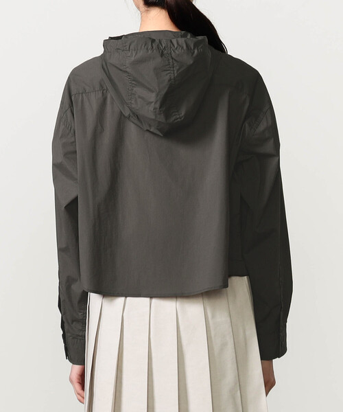 GYMPHLEX（ジムフレックス）の「Gymphlex |  ナイロン フードシャツジャケット WOMEN（シャツ/ブラウス・レディース・ホワイト/チャコール・14）」の13枚目の写真