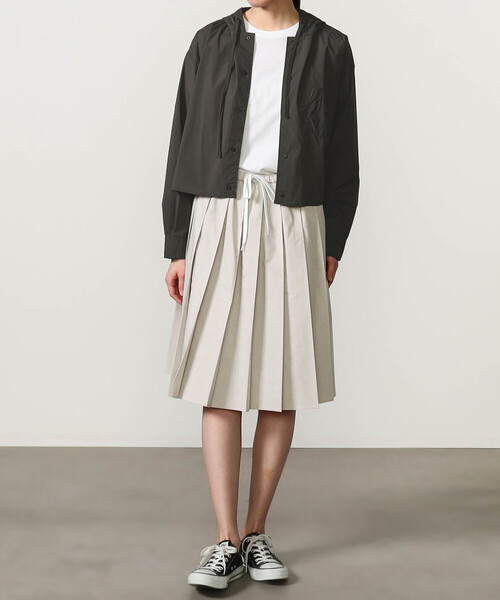 GYMPHLEX（ジムフレックス）の「Gymphlex |  ナイロン フードシャツジャケット WOMEN（シャツ/ブラウス・レディース・ホワイト/チャコール・14）」の14枚目の写真