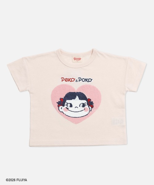 chil2（チルツー）の「〈ペコ＆ポコ〉半袖Tシャツ（Tシャツ/カットソー・キッズ・スモークピンク/クリーム・90cm/80ｃｍ/130cm/120cm/110cm/100cm）」の3枚目の写真