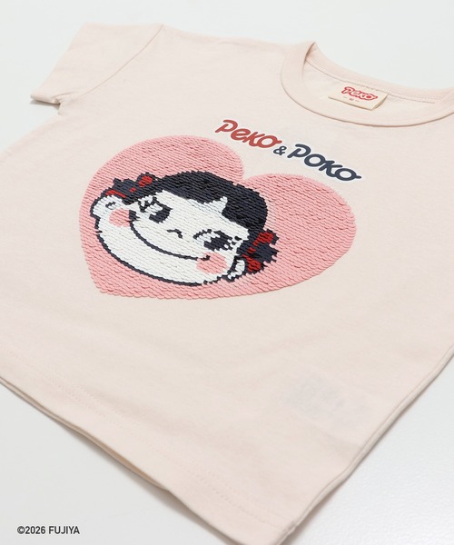 chil2（チルツー）の「〈ペコ＆ポコ〉半袖Tシャツ（Tシャツ/カットソー・キッズ・スモークピンク/クリーム・90cm/80ｃｍ/130cm/120cm/110cm/100cm）」の6枚目の写真