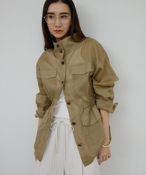 GALLARDAGALANTE(ガリャルダガランテ)の「【WEB限定リバイバル】シアーミリタリージャケット(その他アウター・レディース・グレイッシュベージュ/ブラック/ブラウン/カーキ・FREE)」の1枚目の写真