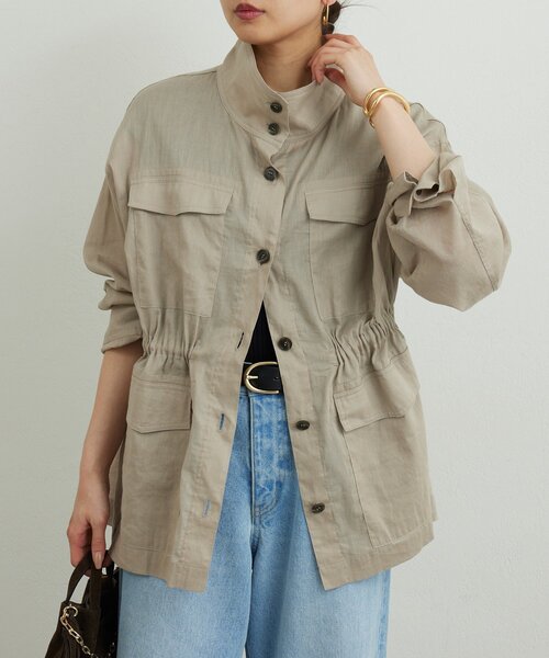 GALLARDAGALANTE(ガリャルダガランテ)の「【WEB限定リバイバル】シアーミリタリージャケット(その他アウター・レディース・グレイッシュベージュ/ブラック/ブラウン/カーキ・FREE)」の11枚目の写真