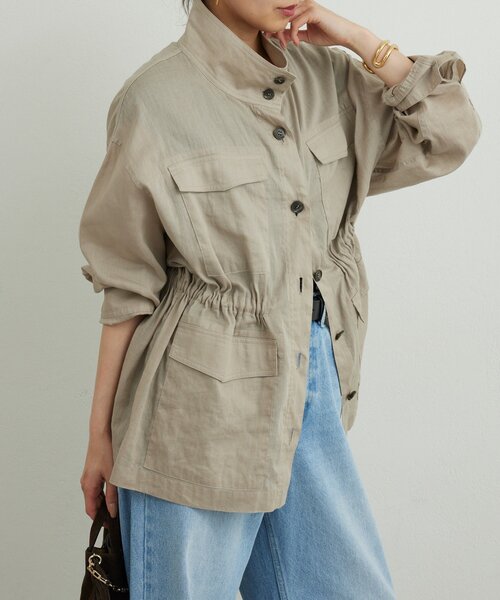 GALLARDAGALANTE(ガリャルダガランテ)の「【WEB限定リバイバル】シアーミリタリージャケット(その他アウター・レディース・グレイッシュベージュ/ブラック/ブラウン/カーキ・FREE)」の12枚目の写真