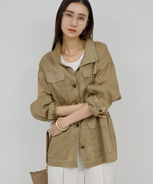 GALLARDAGALANTE(ガリャルダガランテ)の「【WEB限定リバイバル】シアーミリタリージャケット(その他アウター・レディース・グレイッシュベージュ/ブラック/ブラウン/カーキ・FREE)」の20枚目の写真