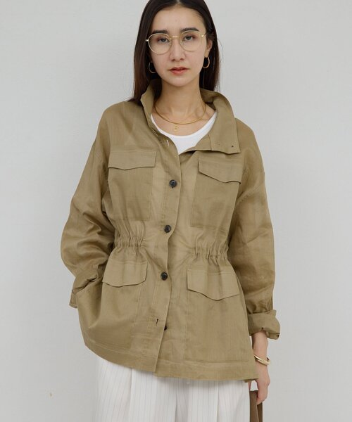 GALLARDAGALANTE(ガリャルダガランテ)の「【WEB限定リバイバル】シアーミリタリージャケット(その他アウター・レディース・グレイッシュベージュ/ブラック/ブラウン/カーキ・FREE)」の21枚目の写真