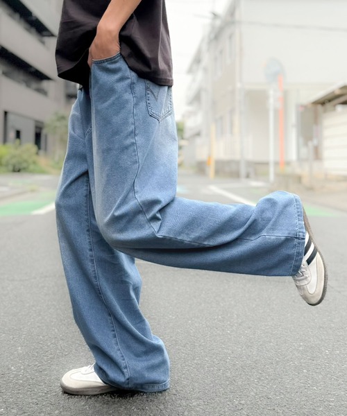 Java(ジャバ)の「《JaVaジャバコラボ》【接触冷感・速乾機能付き】ヴィンテージブラスト加工 バックデザイン リラックスフィット ジーンズ(デニムパンツ・メンズ・ブラック/ライトブルー/ブルー/グレー・LARGE/MEDIUM/SMALL)」の14枚目の写真