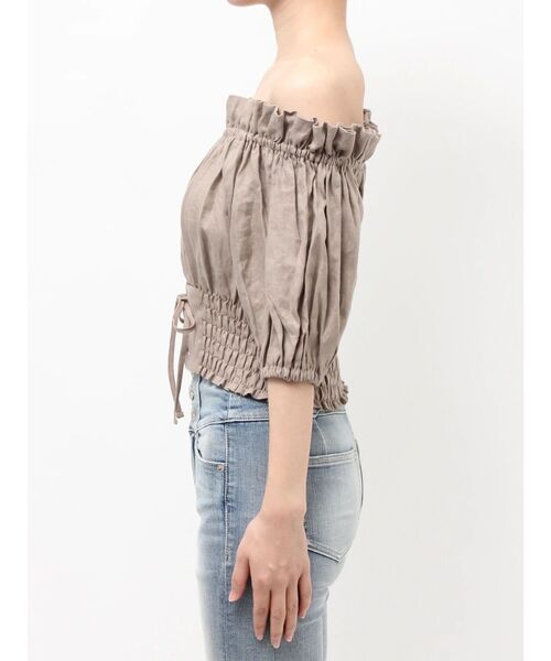 GYDA（ジェイダ）の「2WAYギャザーオフショルコルセットブラウス（シャツ/ブラウス・レディース・その他1/ベージュ/オフホワイト・FREE）」の7枚目の写真