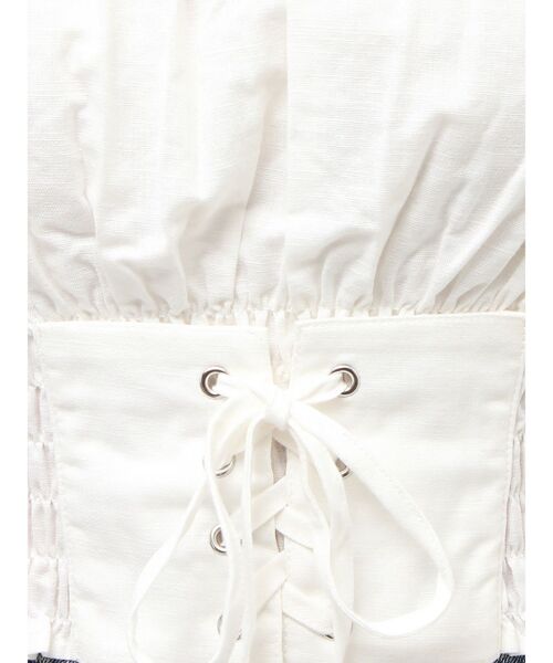 GYDA（ジェイダ）の「2WAYギャザーオフショルコルセットブラウス（シャツ/ブラウス・レディース・その他1/ベージュ/オフホワイト・FREE）」の15枚目の写真