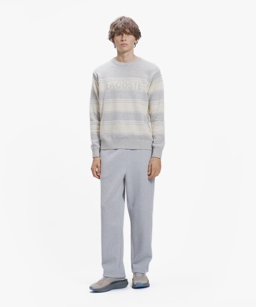 LACOSTE(ラコステ)の「ビッグ鹿の子トラックパンツ / スウェットパンツ(スウェットパンツ・メンズ・ブラック/ネイビー/ライトグレー・42/38/46)」の3枚目の写真