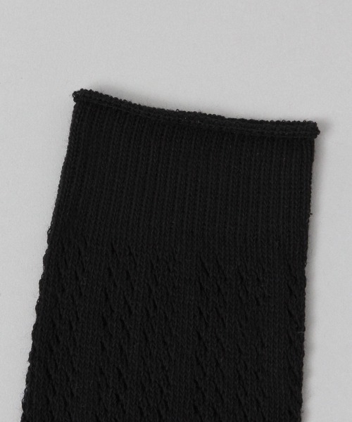 JEANASIS（ジーナシス）の「レースアミソックス/652867（ソックス/靴下・レディース・ホワイト/ブラック・FREE）」の3枚目の写真