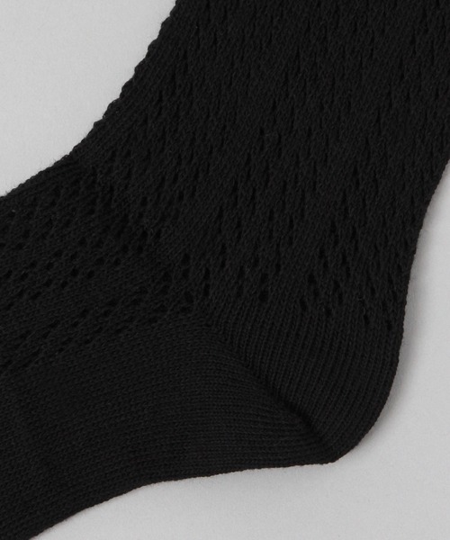 JEANASIS（ジーナシス）の「レースアミソックス/652867（ソックス/靴下・レディース・ホワイト/ブラック・FREE）」の4枚目の写真