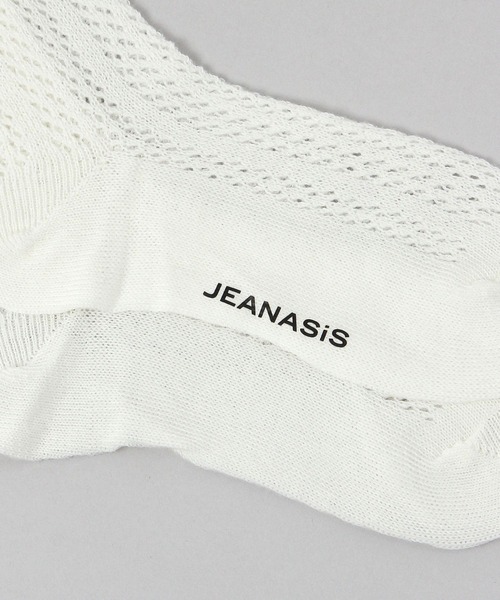 JEANASIS（ジーナシス）の「レースアミソックス/652867（ソックス/靴下・レディース・ホワイト/ブラック・FREE）」の8枚目の写真