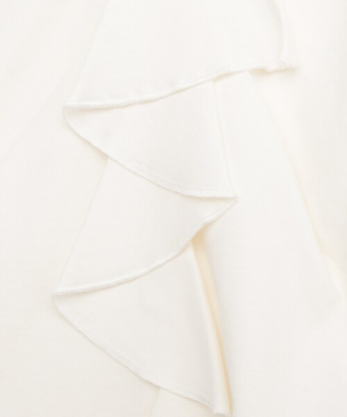 index（インデックス）の「アシメラッフルフリルトップス【洗濯機OK】（Tシャツ/カットソー・レディース・ネイビー/サンドベージュ/オフホワイト・36/42/40/38）」の14枚目の写真