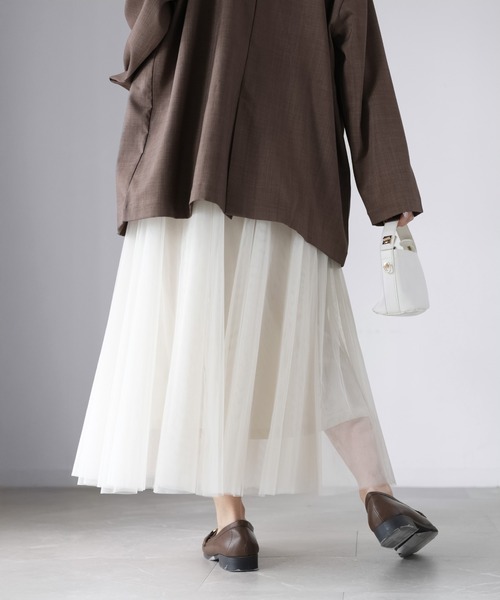 Riberry（リベリー）の「ボリュームチュールスカート（スカート・レディース・アイボリー/ブラック/グレー・MEDIUM）」の16枚目の写真