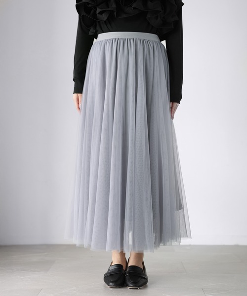 Riberry（リベリー）の「ボリュームチュールスカート（スカート・レディース・アイボリー/ブラック/グレー・MEDIUM）」の4枚目の写真