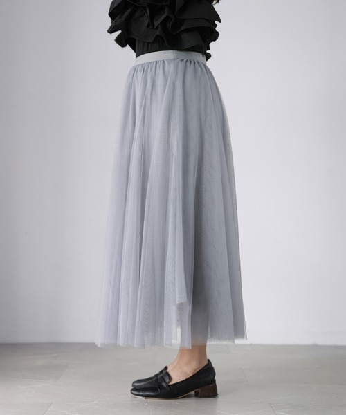 Riberry（リベリー）の「ボリュームチュールスカート（スカート・レディース・アイボリー/ブラック/グレー・MEDIUM）」の5枚目の写真