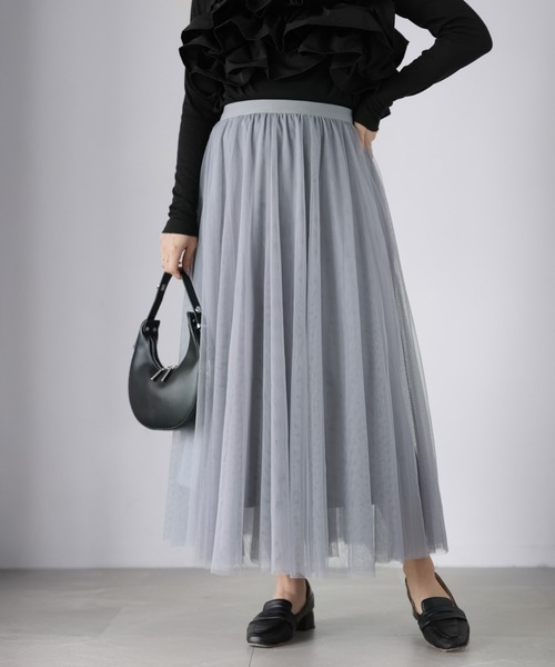 Riberry（リベリー）の「ボリュームチュールスカート（スカート・レディース・アイボリー/ブラック/グレー・MEDIUM）」の11枚目の写真