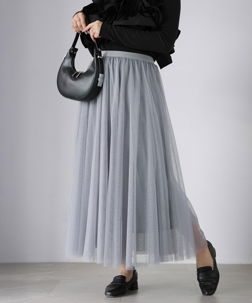 Riberry（リベリー）の「ボリュームチュールスカート（スカート・レディース・アイボリー/ブラック/グレー・MEDIUM）」の21枚目の写真