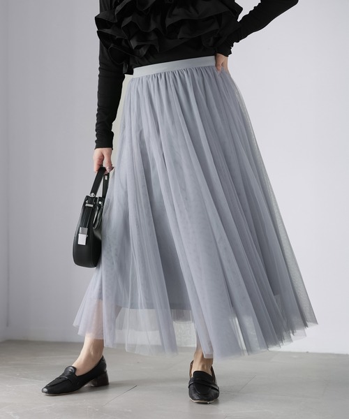 Riberry（リベリー）の「ボリュームチュールスカート（スカート・レディース・アイボリー/ブラック/グレー・MEDIUM）」の22枚目の写真