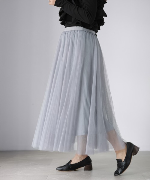 Riberry（リベリー）の「ボリュームチュールスカート（スカート・レディース・アイボリー/ブラック/グレー・MEDIUM）」の13枚目の写真