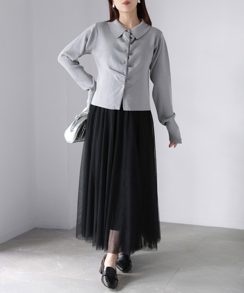 Riberry（リベリー）の「ボリュームチュールスカート（スカート・レディース・アイボリー/ブラック/グレー・MEDIUM）」の17枚目の写真