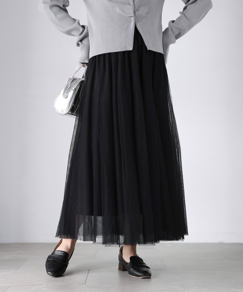 Riberry（リベリー）の「ボリュームチュールスカート（スカート・レディース・アイボリー/ブラック/グレー・MEDIUM）」の18枚目の写真