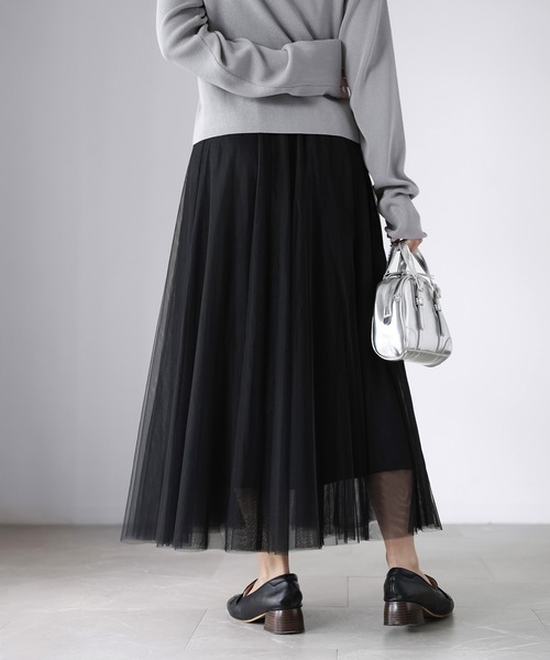 Riberry（リベリー）の「ボリュームチュールスカート（スカート・レディース・アイボリー/ブラック/グレー・MEDIUM）」の9枚目の写真