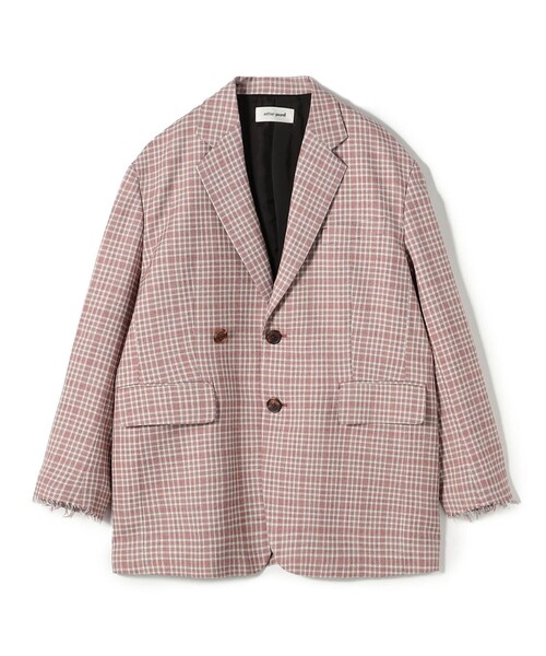 EDITION（エディション）の「edition pourell ウールマルチチェック ジャケット（テーラードジャケット・レディース・レッド系その他/ブルー系その他2・36/34）」の2枚目の写真