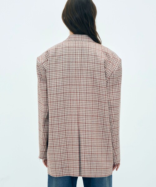 EDITION（エディション）の「edition pourell ウールマルチチェック ジャケット（テーラードジャケット・レディース・レッド系その他/ブルー系その他2・36/34）」の5枚目の写真