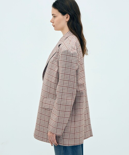 EDITION（エディション）の「edition pourell ウールマルチチェック ジャケット（テーラードジャケット・レディース・レッド系その他/ブルー系その他2・36/34）」の6枚目の写真