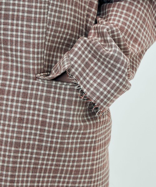 EDITION（エディション）の「edition pourell ウールマルチチェック ジャケット（テーラードジャケット・レディース・レッド系その他/ブルー系その他2・36/34）」の11枚目の写真