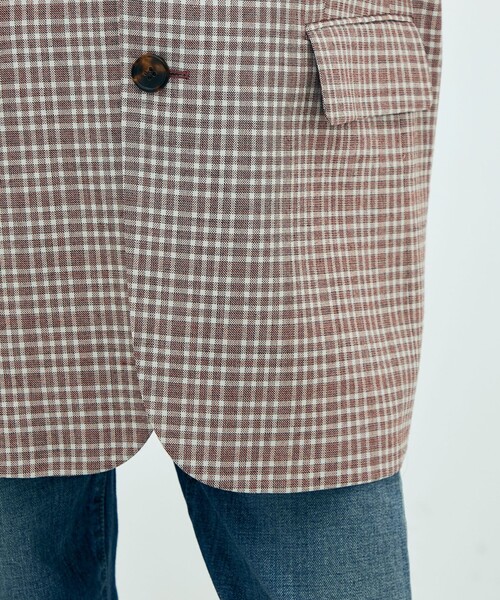 EDITION（エディション）の「edition pourell ウールマルチチェック ジャケット（テーラードジャケット・レディース・レッド系その他/ブルー系その他2・36/34）」の12枚目の写真