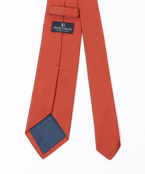 FRANCO BASSI（フランコバッシ）の「FRANCO BASSI シルクソリッドネクタイ（ネクタイ・メンズ・ダークブルー/ピンク/キャメル/グリーン/チャコールグレー・FREE）」の7枚目の写真