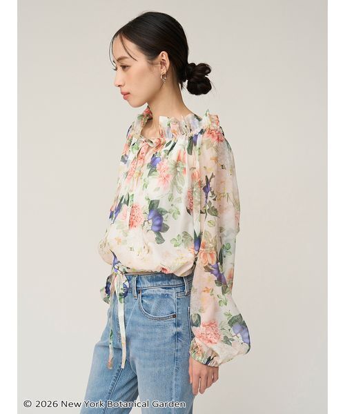 SNIDEL（スナイデル）の「NYBG 2wayギャザーブラウス（シャツ/ブラウス・レディース・ホワイト/マルチ/ライトピンク・F）」の7枚目の写真