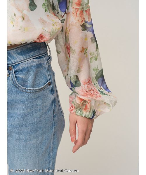 SNIDEL（スナイデル）の「NYBG 2wayギャザーブラウス（シャツ/ブラウス・レディース・ホワイト/マルチ/ライトピンク・F）」の9枚目の写真