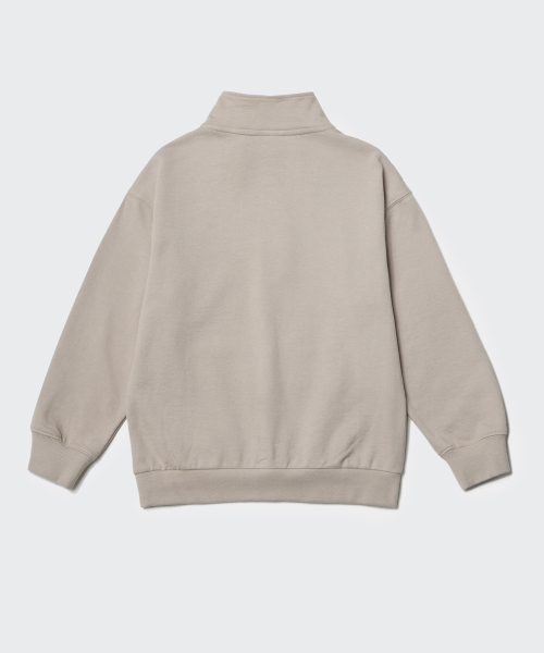 MUSINSA STANDARD KIDS（ムシンサスタンダードキッズ）の「オーバーサイズハーフジップスウェットシャツ[ダスティベージュ]（スウェット・レディース・その他・100/110/120/130/140/150/160）」の9枚目の写真