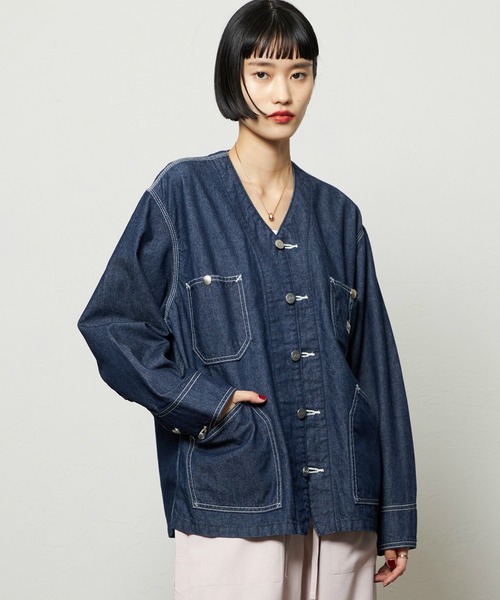 Lee（リー）の「エンジニアシャツジャケット DUNGAREES（その他アウター・レディース・インディゴブルー・MEDIUM/SMALL）」の2枚目の写真