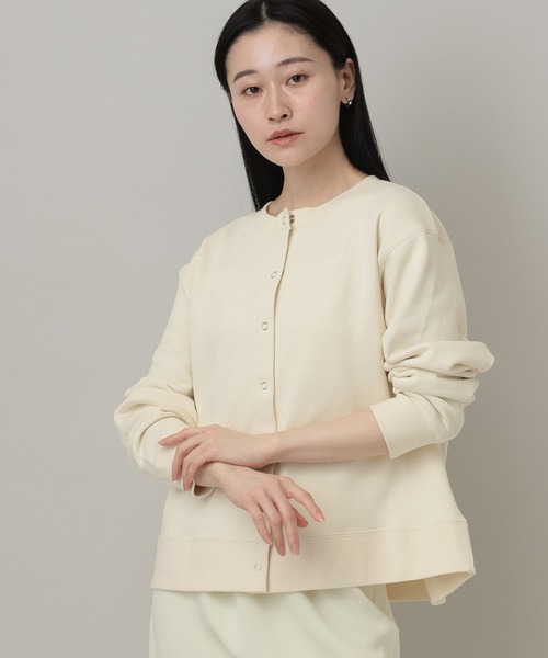 A part by(アパートバイ)の「【WEB限定】スエットスナップボタンカーディガン(スウェット・レディース・アイボリー/ブラック/ライトピンク・FREE)」の12枚目の写真