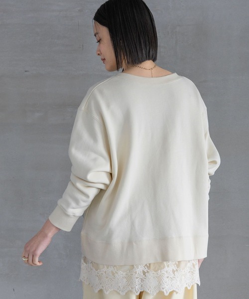 A part by(アパートバイ)の「【WEB限定】スエットスナップボタンカーディガン(スウェット・レディース・アイボリー/ブラック/ライトピンク・FREE)」の11枚目の写真