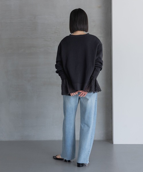 A part by(アパートバイ)の「【WEB限定】スエットスナップボタンカーディガン(スウェット・レディース・アイボリー/ブラック/ライトピンク・FREE)」の21枚目の写真