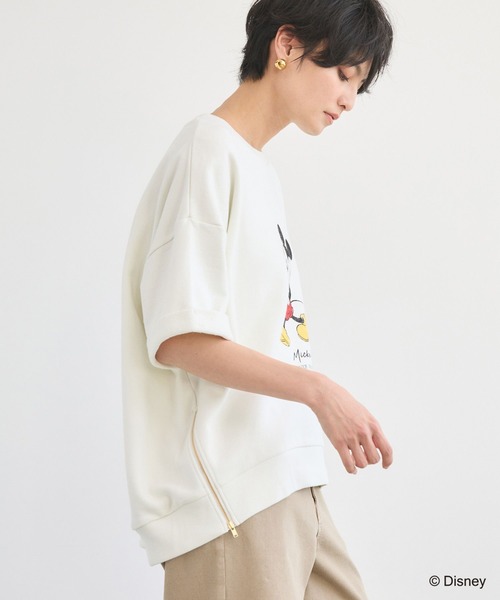 ＋81BRANCA（ハチイチブランカ）の「BARNYARDSTORM / ＋81BRANCA別注 / Mickey / ハンサムスウェット【WEB限定】（スウェット・レディース・ホワイト/ダークブラウン・FREE）」の4枚目の写真