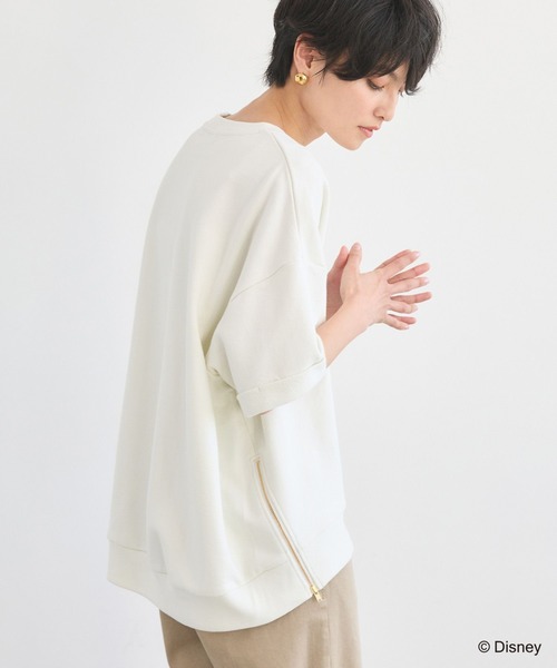 ＋81BRANCA（ハチイチブランカ）の「BARNYARDSTORM / ＋81BRANCA別注 / Mickey / ハンサムスウェット【WEB限定】（スウェット・レディース・ホワイト/ダークブラウン・FREE）」の5枚目の写真