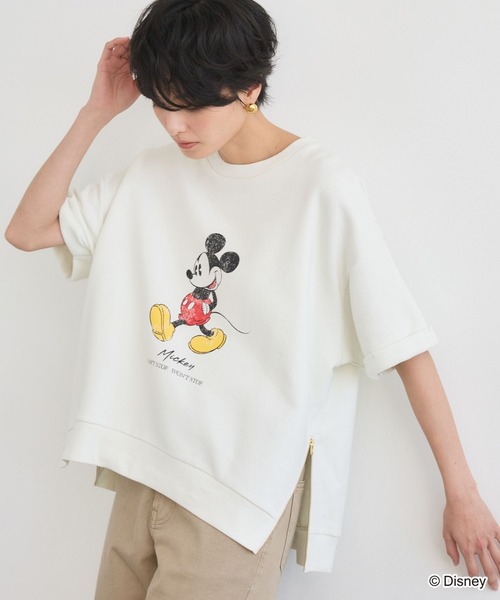 ＋81BRANCA（ハチイチブランカ）の「BARNYARDSTORM / ＋81BRANCA別注 / Mickey / ハンサムスウェット【WEB限定】（スウェット・レディース・ホワイト/ダークブラウン・FREE）」の7枚目の写真