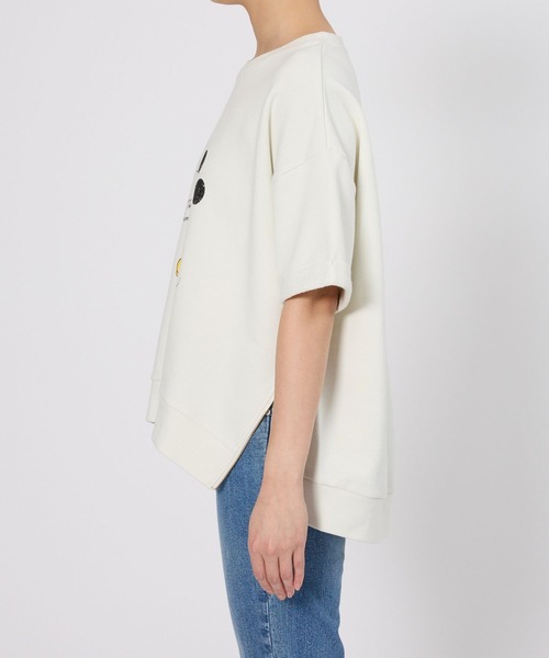 ＋81BRANCA（ハチイチブランカ）の「BARNYARDSTORM / ＋81BRANCA別注 / Mickey / ハンサムスウェット【WEB限定】（スウェット・レディース・ホワイト/ダークブラウン・FREE）」の14枚目の写真