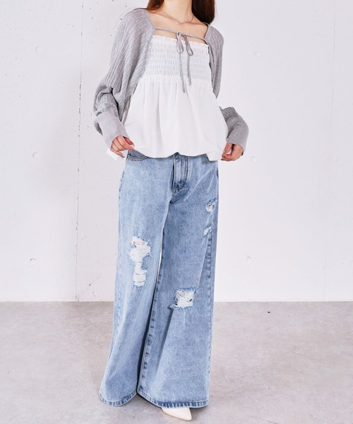 archives（アルシーヴ）の「バルーンビスチェ×ニットボレロＳＥＴ（ワンピース・レディース・ピンク/グレー/アイボリー/ブラック・MEDIUM）」の10枚目の写真