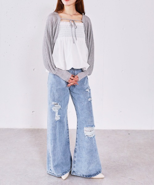 archives（アルシーヴ）の「バルーンビスチェ×ニットボレロＳＥＴ（ワンピース・レディース・ピンク/グレー/アイボリー/ブラック・MEDIUM）」の9枚目の写真