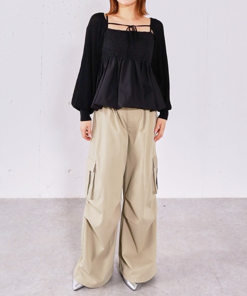 archives（アルシーヴ）の「バルーンビスチェ×ニットボレロＳＥＴ（ワンピース・レディース・ピンク/グレー/アイボリー/ブラック・MEDIUM）」の17枚目の写真