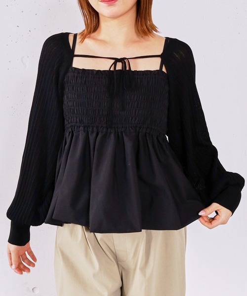 archives（アルシーヴ）の「バルーンビスチェ×ニットボレロＳＥＴ（ワンピース・レディース・ピンク/グレー/アイボリー/ブラック・MEDIUM）」の13枚目の写真