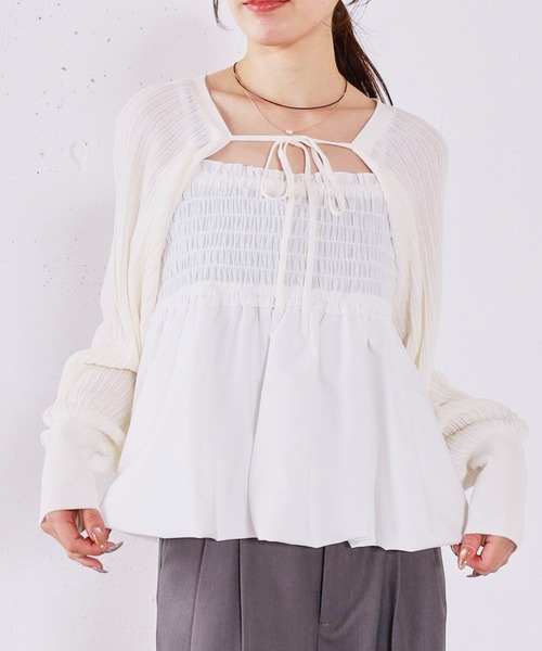 archives（アルシーヴ）の「バルーンビスチェ×ニットボレロＳＥＴ（ワンピース・レディース・ピンク/グレー/アイボリー/ブラック・MEDIUM）」の21枚目の写真