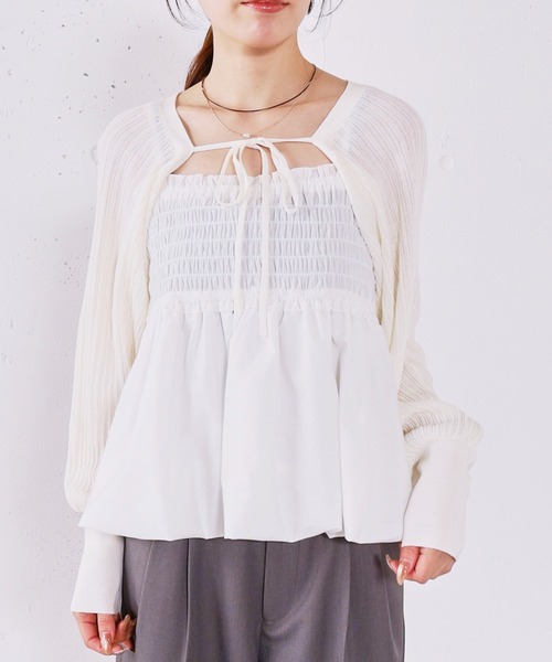 archives（アルシーヴ）の「バルーンビスチェ×ニットボレロＳＥＴ（ワンピース・レディース・ピンク/グレー/アイボリー/ブラック・MEDIUM）」の22枚目の写真